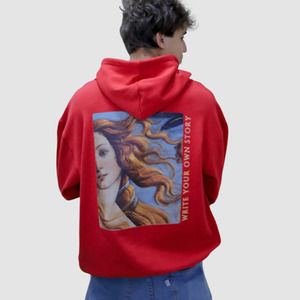 Never Old "Write Your Own Story" Hoodie Sweatshirt Red, NWT-Large